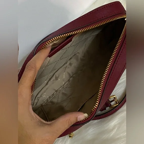 Michael Kors Jet Set Burgundy Crossbody Bag